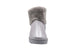 Via Rosa Womens Short Mid Calf Shimmer Winter Boots with Faux Fur Shaft and Sparkly Rhinestone Embellishments