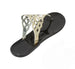 Sara Z Ladies Jelly Thong Sandal with Metallic Cutout Upper