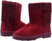Via Rosa Womens 7 Inch� Mid Calf Microsuede Winter Boots with Faux Fur Back Shaft Embellishment