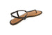 Sara Z Ladies Pu Thong Sandal with Woven Welt