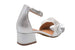 bebe Girls' Heel Sandal with Shimmer Ruffle Embellishment Little Kid Big Kid Slip On Open Toe Shoe