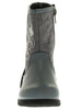 Sara Z Toddler Girls Patent/Matte Boots with Butterflies (Black), Size 7-8