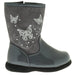 Sara Z Toddler Girls Patent/Matte Boots with Butterflies (Black), Size 7-8