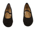 Sara Z Toddler Girls Microsuede Fringe Slip On Ballet Flat With Arch Strap