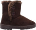 Chatz Womens 6 Inch� Short Mid High Microsuede Winter Boots with Faux Fur Trim