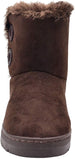 Chatz Womens 6 Inch� Short Mid High Microsuede Winter Boots with Faux Fur Trim