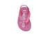 bebe Toddler Girls Casual Flip Flops Eva Slide Sandal with Multi Color Glitter Sole and Sling Back Straps