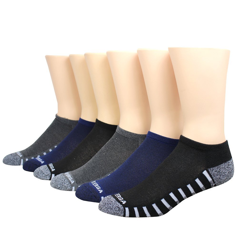 Superga Men's Comfort Cushioned Mesh Top Athletic Low Cut Sock (6 or 12 Pack)