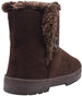 Chatz Womens 6 Inch� Short Mid High Microsuede Winter Boots with Faux Fur Trim