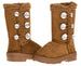 Sara Z Toddler Girls 5" Lug Sole Winter Boot with Rhinestones (Cognac), Size 7-8