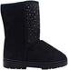 Via Rosa Womens 8 Inch� Mid Calf Microsuede Winter Boots Embellished with Sparkly Rhinestones