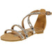 bebe Strap Sandals Embellished with Rhinestones for Girls