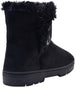 Chatz Womens 6 Inch� Short Mid High Microsuede Winter Boots with Faux Fur Trim