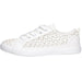 Chatties By Sara Z Womens Perforated Fashion Sneakers Tie Up Slip On With Laces For Ladies