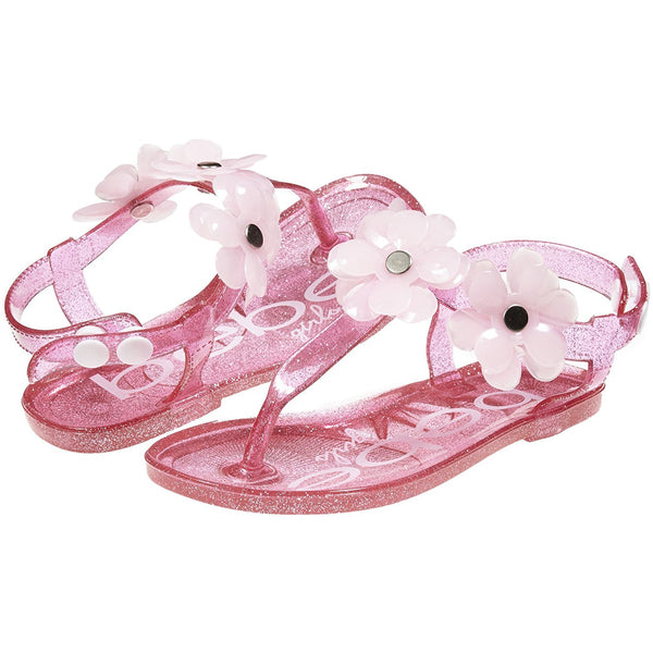 bebe Toddler Girls Jelly Sandals with Flowers