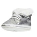 bebe Infant Girls Sneakers with Glitter Toes and Faux Fur Collars Sherpa Shoes