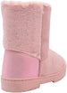 Via Rosa Womens 7 Inch� Mid Calf Microsuede Winter Boots with Faux Fur Back Shaft Embellishment
