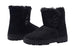 Chatz Womens 6 Inch� Short Mid High Microsuede Winter Boots with Faux Fur Trim