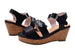 bebe Girls Heels Wedge Sandal with Holographic Upper and Glitter