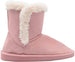 Gold Toe Womens 7 Inch� Short Mid Calf Microsuede Winter Boots with Faux Fur Trim