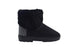 Via Rosa Womens Short Mid Calf Shimmer Winter Boots with Faux Fur Shaft and Sparkly Rhinestone Embellishments