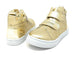bebe Kids Girls High Top Velcro Strap Sneakers Shoes With Heart Embellishment (See More Colors and Sizes)