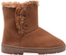 Chatz Womens 6 Inch� Short Mid High Microsuede Winter Boots with Faux Fur Trim