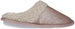 Rampage Girl's Fluffy And Cute Glitter Slippers With Knit Collar & Faux Fur Sock
