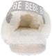 bebe Girl's Fashionable Microsuede Slippers With Elastic Back Fluffy Indoor Slippers For Girls