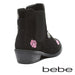 bebe Girls Microsuede Booties with Embroidries