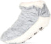 Women's Fuzzy Textured Sherpa-Lined Bootie Slipper Socks, Cute Socks for Ladies