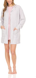 Bearpaw Lightweight Robes for Women | Knit Rib Cotton Lounge Cardigan Robe with Hood Perfect Match for Loungewear & Sleepwear