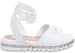 bebe Girls Big Kid Flatform Sandal with Chunky Glitter Sole and Ankle Strap Open Toe Fashion Summer Bling Shoes
