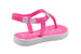 bebe Toddler Girls Sandal T-Strap with Rhinestone Strap Slip On Slide Shoe