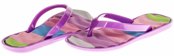 Chatties Girls Jelly Flip Flops - Purple, Size 10 / 11 (More Colors and Sizes Available)