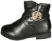 bebe Girls Riding Boots with Medallion 13 Black/Gold
