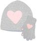 BCBG Girls Little Kid 2 Piece Slouchy Feather Yarn Knit Beanie Cap and Glove Set