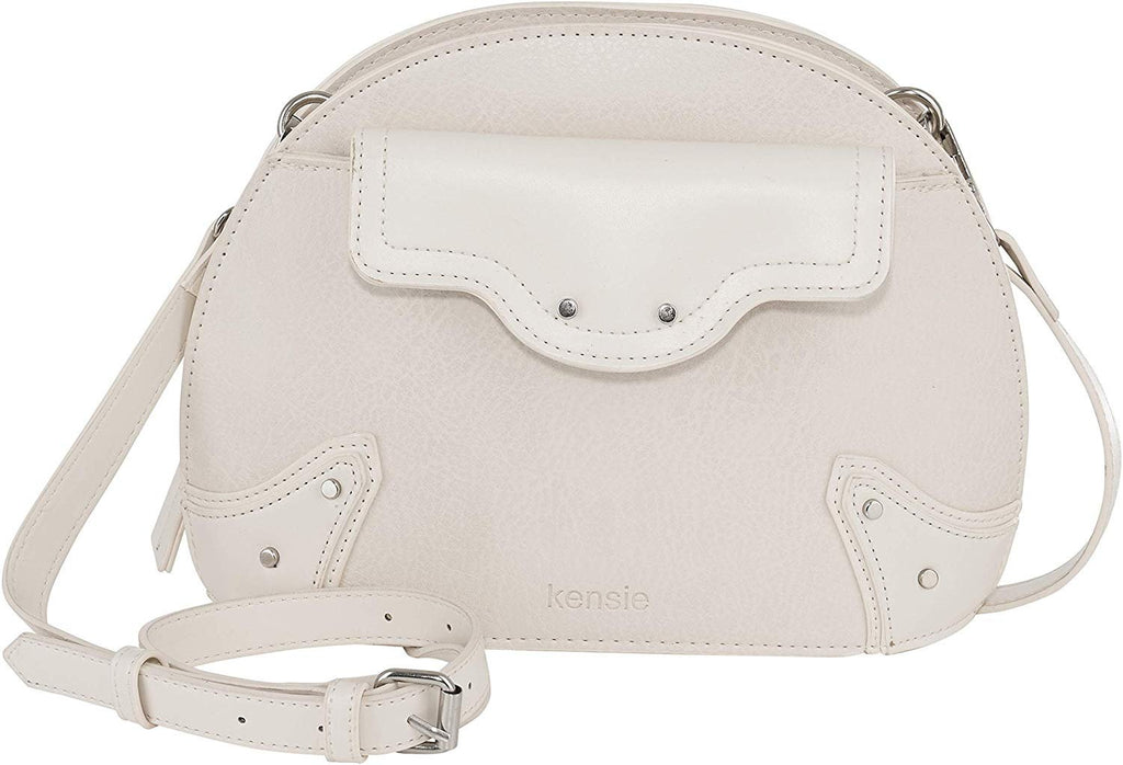 Kensie Moto Dome Crossbody Bag - Women’s Fashion Handbag Sling Purse