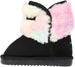 bebe Girls Cute And Fluffy Rainbow Faux Fur Chatz Warm Winter Snow Boots for Toddler Girls