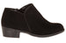 Sara Z Ladies Microsuede Bootie with Side Zipper (Black), Size 8