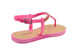 Chatties Ladies Sandal PCU T-Strap Slip On Shoe with Rhinestone Embellished Strap