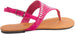 Sara Z Girls Microsuede Thong Sandal with Irridescent Rhinestone Detail
