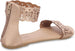 dELiAs Girls Big Kid Metallic Strap Sandal with Perforated Butterflies and Ankle Strap Open Toe Fashion Summer Shoes