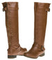 Sara Z Ladies Riding Boot with Back Studs (Cognac) Size 8