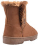 Chatz Women's 6" Short Mid High Microsuede Winter Boots with Faux Fur Trim