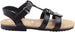 bebe Toddler Girls' Little Kid Slip-On Strappy Sandals with Bow and Ankle Strap, Open-Toe Flat Fashion Summer Shoes