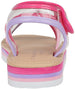Girl's Strappy Open-Toe Ankle Strap Flat Sandals with Clear Vinyl Straps