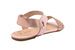 Via Rosa Ladies Fashion Sandals Glitter Summer Flats with Metallic Elastic Slipback Strap