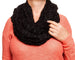 Rampage Lurec Lace Knit Infinity Scarf - Black