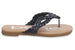 bebe Girlsâ€™ Big Kid Metallic Braided Flip Flop Thong Slide Sandal - Fashion Summer Slipper Shoe